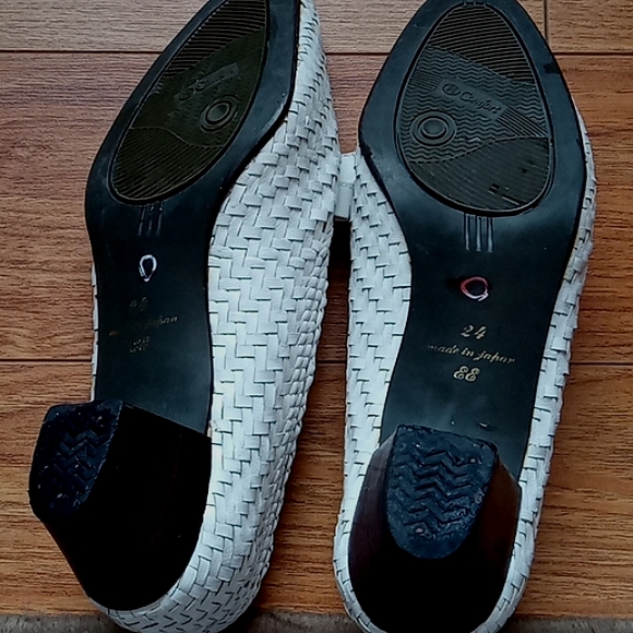 R Comfort Riz | Japanese White Woven Leather Shoes - Picture 8 of 10